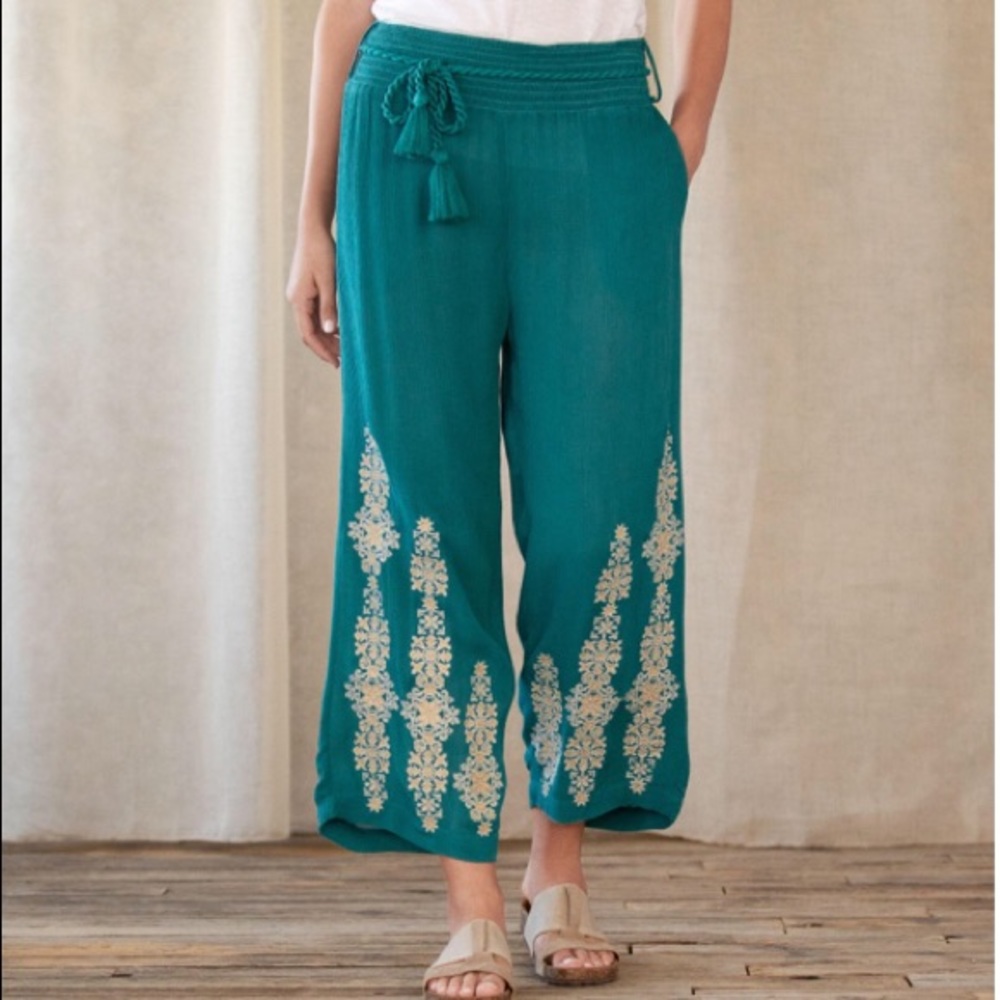 “Spice Route” viscose pants. New from Sundance.